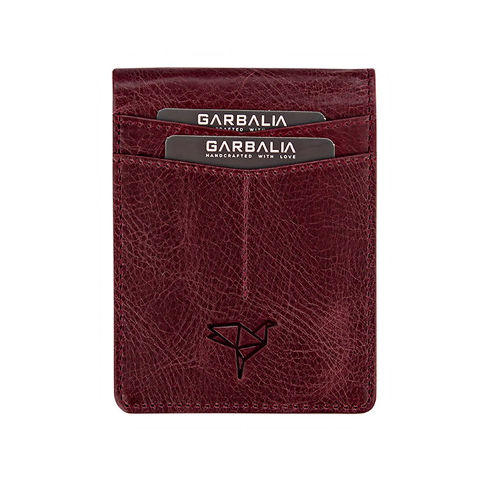 Zoozie Bags Cartera para Hombre Rojo Claret de Piel Genuina Lujosa y Elegante